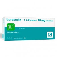 Таблетки от аллергии с ЛОРАТАДИНОМ LORATADIN-1A Pharma Tabletten 20 шт 1A Pharma