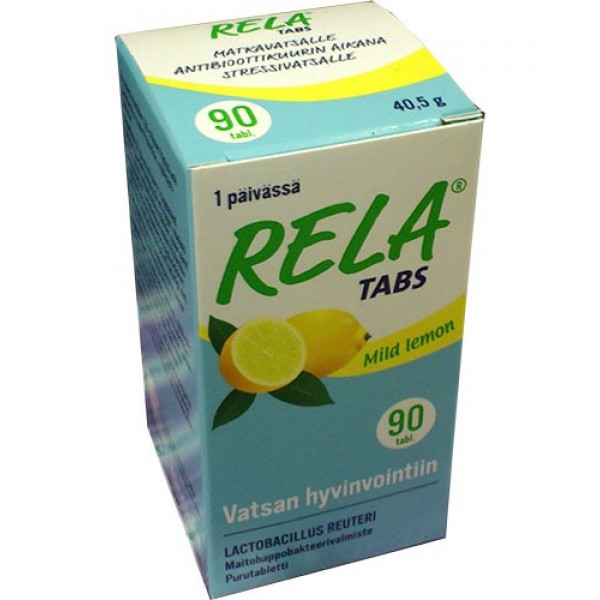 Mолочно-кислые бактерии со вкусом лимона Rela Tabs (жевательные таблетки) 90 таблеток Rela Mолочно-кислые бактерии со вкусом лимона Rela Tabs (жевательные таблетки) 90 таблеток Rela