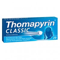 Таблетки от головной боли THOMAPYRIN CLASSIC Schmerztabletten 20 шт THOMAPYRIN Таблетки от головной боли THOMAPYRIN CLASSIC Schmerztabletten 20 шт THOMAPYRIN