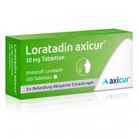 Таблетки от аллергии LORATADIN axicur 10 mg Tabletten 100 шт Axicorp Pharma