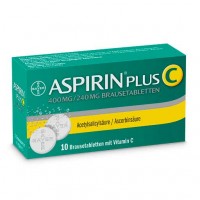Шипучие таблетки Аспирина с витамином С ASPIRIN plus C Brausetabletten 10 шт Bayer
