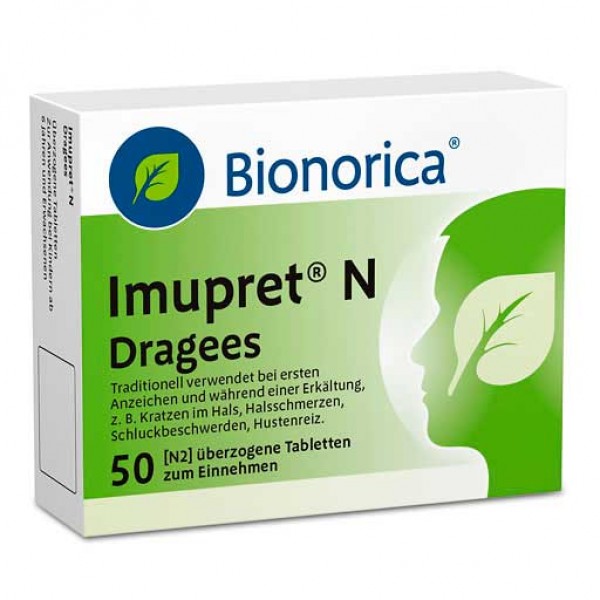 Драже из трав от простуды IMUPRET N Dragees 50 шт Bionorica Драже из трав от простуды IMUPRET N Dragees 50 шт Bionorica