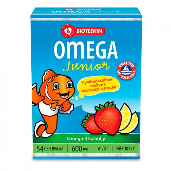 Рыбий жир Omega Junior для детей 54 капсулы Bioteekki Рыбий жир Omega Junior для детей 54 капсулы Bioteekki