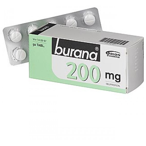 Таблетки жаропонижающие и болеутоляющие Burana 200 мг покрытые оболочкой 50 шт Таблетки жаропонижающие и болеутоляющие Burana 200 мг покрытые оболочкой 50 шт