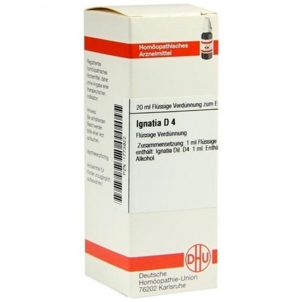 Капли гомеопатические IGNATIA D 4 Dilution 20 ml DHU Капли гомеопатические IGNATIA D 4 Dilution 20 ml DHU