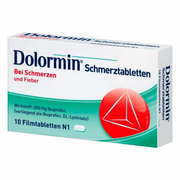 Средство от боли DOLORMIN Filmtabletten 10 таблеток Dolormin Средство от боли DOLORMIN Filmtabletten 10 таблеток Dolormin