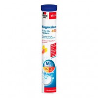 Шипучие таблетки с магнием и витамином B DOPPELHERZ Magnesium 400+B-Vit.+Fols. Brausetabl. 15 шт DoppelHerz
