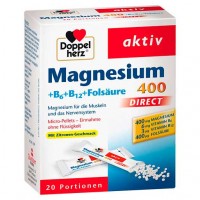 Витамины с магнием DOPPELHERZ Magnesium+B Vitamine DIRECT Pellets 20 шт DoppelHerz
