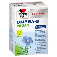 Капсулы Омега-3 для вегетарианцев DOPPELHERZ Omega-3 vegan system Kapseln 60 шт DoppelHerz Капсулы Омега-3 для вегетарианцев DOPPELHERZ Omega-3 vegan system Kapseln 60 шт DoppelHerz