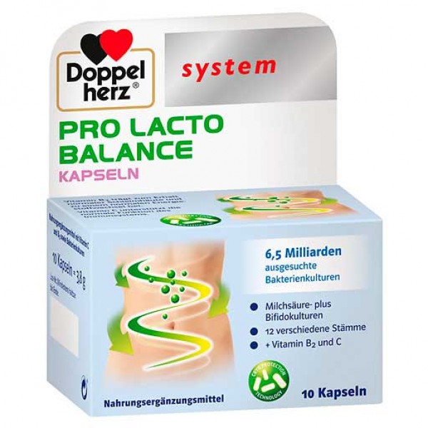 Капсулы с молочно-кислыми бактериями DOPPELHERZ Pro Lacto Balance system Kapseln 10 шт DoppelHerz Капсулы с молочно-кислыми бактериями DOPPELHERZ Pro Lacto Balance system Kapseln 10 шт DoppelHerz