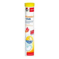 Шипучие таблетки с витамином С и цинком DOPPELHERZ Vitamin C+Zink Brausetabletten 15 шт DoppelHerz