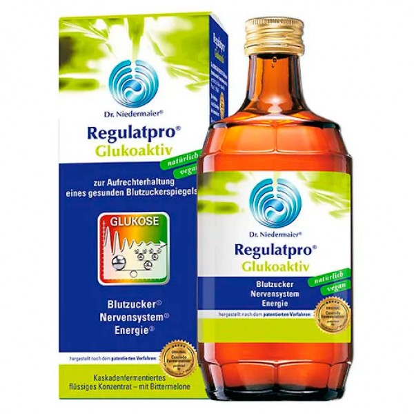 Сироп для поддержания сахара в крови REGULATPRO Glukoaktiv Flüssigkeit zum Einnehmen 350 мл Dr.Niedermaier Pharma Сироп для поддержания сахара в крови REGULATPRO Glukoaktiv Flüssigkeit zum Einnehmen 350 мл Dr.Niedermaier Pharma