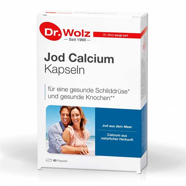 Комплекс для здоровья щитовидной железы и костей JOD CALCIUM Kapseln Dr.Wolz 60 шт Dr.Wolz Комплекс для здоровья щитовидной железы и костей JOD CALCIUM Kapseln Dr.Wolz 60 шт Dr.Wolz