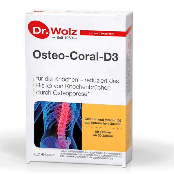 Комплекс для поддержания костей и суставов OSTEO CORAL D3 Dr.Wolz Kapseln 60 шт Dr.Wolz Комплекс для поддержания костей и суставов OSTEO CORAL D3 Dr.Wolz Kapseln 60 шт Dr.Wolz
