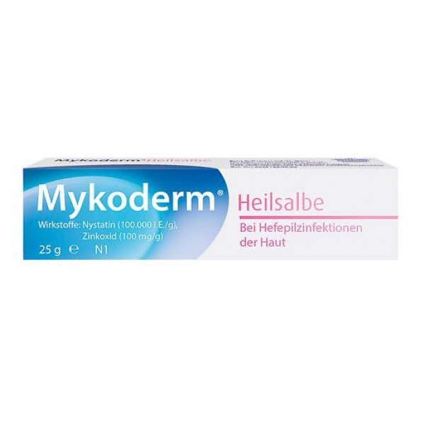 Лечебная мазь Микодерм от грибковых заболеваний кожи MYKODERM Heilsalbe Nystatin u.Zinkoxid 25 гр Engelhard Лечебная мазь Микодерм от грибковых заболеваний кожи MYKODERM Heilsalbe Nystatin u.Zinkoxid 25 гр Engelhard