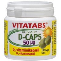Витамин Д на оливковом масле Vitatabs D-Caps 50 мкг 200 капсул Hankintatukku Витамин Д на оливковом масле Vitatabs D-Caps 50 мкг 200 капсул Hankintatukku