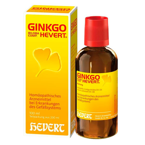 Капли при кальцификация сосудов GINKGO BILOBA COMP. Hevert Tropfen 100 мл HEVERT Капли при кальцификация сосудов GINKGO BILOBA COMP. Hevert Tropfen 100 мл HEVERT