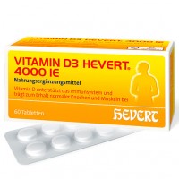 Витамин Д VITAMIN D3 4000 ME HEVERT Tabletten 60 таблеток HEVERT Витамин Д VITAMIN D3 4000 ME HEVERT Tabletten 60 таблеток HEVERT