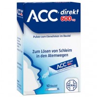 Порошок от кашля ACC direkt 600 mg Pulver zum Einnehmen im Beutel 10 шт HEXAL