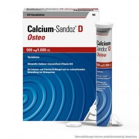 Шипучие таблетки с кальцием для женщин 45+ CALCIUM SANDOZ D Osteo 500 mg/1.000 I.E. Kautabl. 120 шт HEXAL