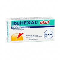 Таблетки жаропонижающие и обезболивающие IBUHEXAL akut 200 Filmtabletten 20 HEXAL