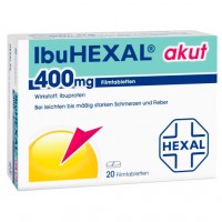 Таблетки жаропонижающие и обезболивающие IBUHEXAL akut 400 Filmtabletten 20 шт HEXAL