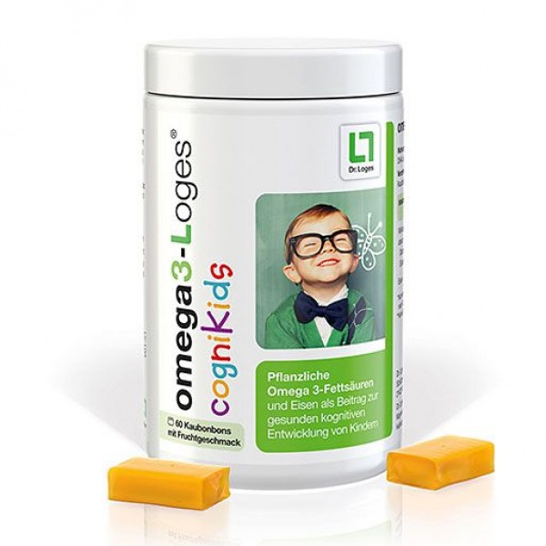 Пищевая добавка с омега-3 жирными кислотами для детей OMEGA3-LOGES cogniKids pflanzlich Kaudragees 60 шт Loges Пищевая добавка с омега-3 жирными кислотами для детей OMEGA3-LOGES cogniKids pflanzlich Kaudragees 60 шт Loges