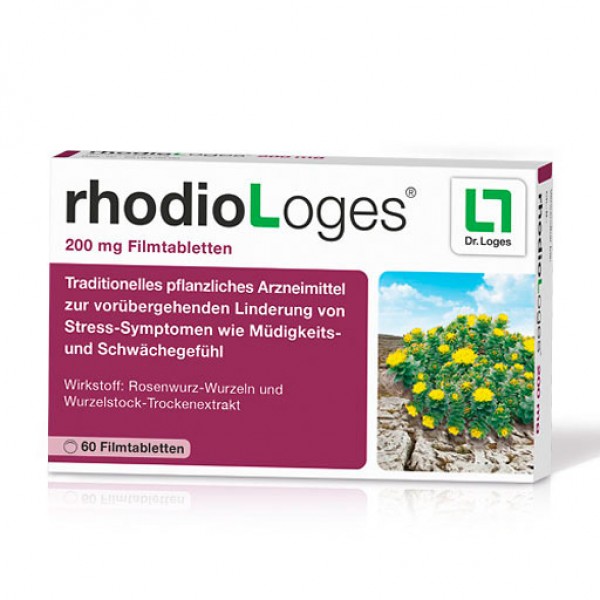 Препарат от стресса с корнем розы RHODIOLOGES 200 mg Filmtabletten 60 таблеток Loges Препарат от стресса с корнем розы RHODIOLOGES 200 mg Filmtabletten 60 таблеток Loges