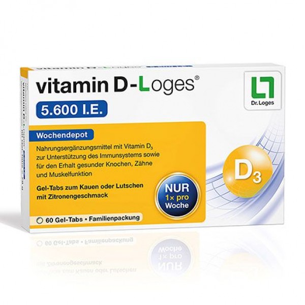 Витамин Д3 VITAMIN D-LOGES 5.600 I.E. Wo.Depot Kautabl.Fam.Pa 60 шт Loges Витамин Д3 VITAMIN D-LOGES 5.600 I.E. Wo.Depot Kautabl.Fam.Pa 60 шт Loges