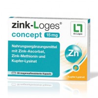 Капсулы с цинком ZINK-LOGES concept 15 mg magensaftres.Kapseln 30 шт Loges Капсулы с цинком ZINK-LOGES concept 15 mg magensaftres.Kapseln 30 шт Loges