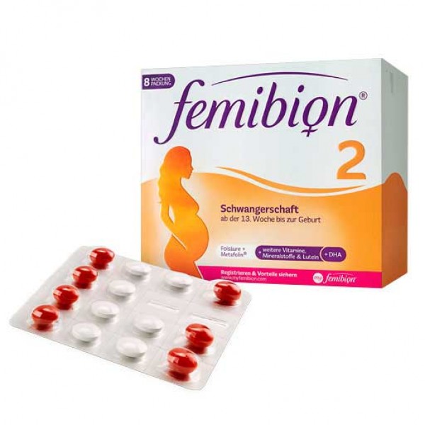 Витамины беременным женщинам с 13 недели FEMIBION Schwangerschaft 2 D3+DHA Folat 112 шт P&G Health Витамины беременным женщинам с 13 недели FEMIBION Schwangerschaft 2 D3+DHA Folat 112 шт P&G Health
