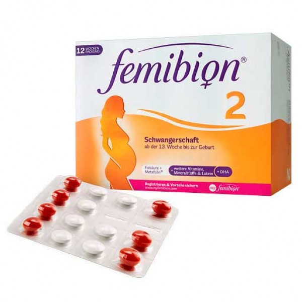 Витамины беременным женщинам с 13 недели FEMIBION Schwangerschaft 2 D3+DHA Folat 168 шт P&G Health Витамины беременным женщинам с 13 недели FEMIBION Schwangerschaft 2 D3+DHA Folat 168 шт P&G Health