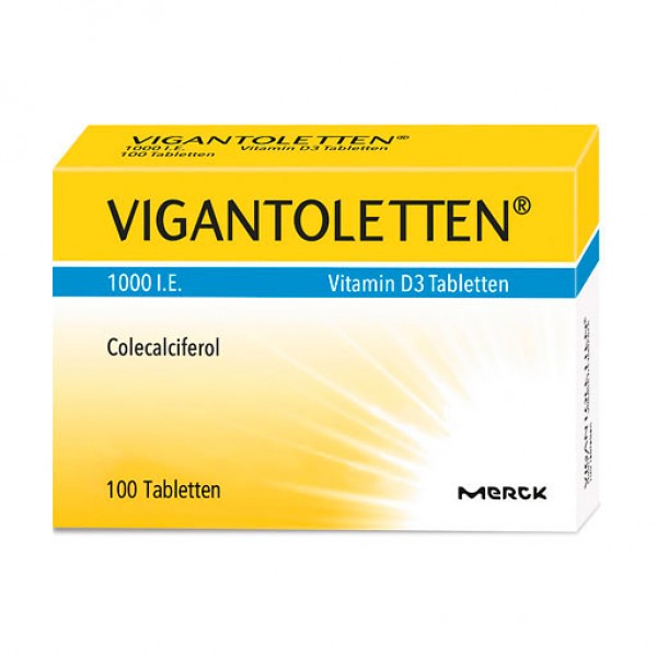 Витамин Д3 1000 ME VIGANTOL 1.000 I.E. Vitamin D3 таблетки 100 шт Merck Витамин Д3 1000 ME VIGANTOL 1.000 I.E. Vitamin D3 таблетки 100 шт Merck