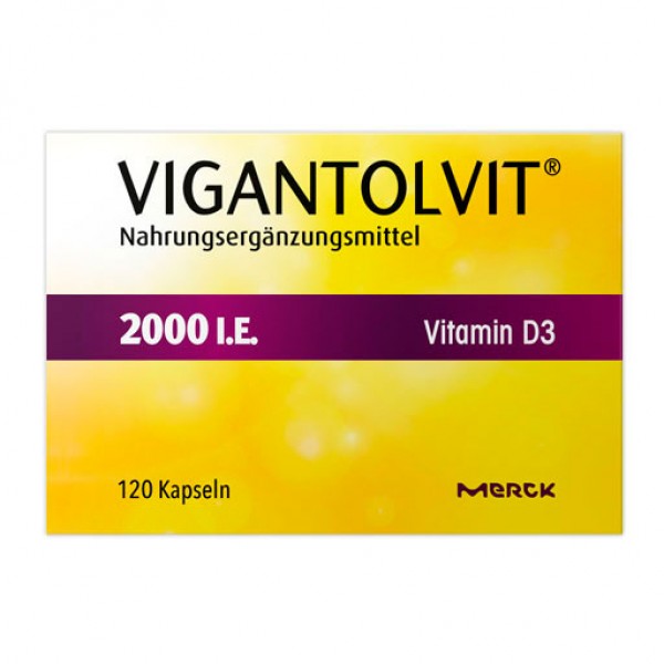 Витамин Д3 2000 ME VIGANTOLVIT 2.000 I.E. Vitamin D3 120 капсул Merck Витамин Д3 2000 ME VIGANTOLVIT 2.000 I.E. Vitamin D3 120 капсул Merck