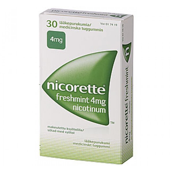 Жевательная резинка NICORETTE FRESHMINT 4 MG 30 шт NICORETTE Жевательная резинка NICORETTE FRESHMINT 4 MG 30 шт NICORETTE