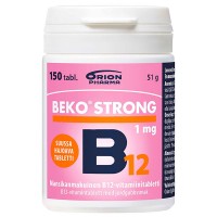 Витамины таящие во рту BEKO STRONG B12 1 мг SUUSSA HAJOAVA 150 таблеток Orion