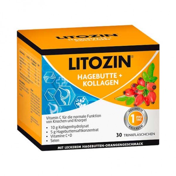 Витамины для суставов LITOZIN Hagebutte+Kollagen Trinkfläschchen 30X25 мл Queisser Pharma Витамины для суставов LITOZIN Hagebutte+Kollagen Trinkfläschchen 30X25 мл Queisser Pharma