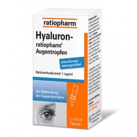 Капли для увлажнения глаз HYALURON ratiopharm Augentropfen 2 X 10 мл RatioPharm