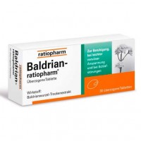 Экстракт корня валерианы BALDRIAN-RATIOPHARM überzogene Tabletten 30 шт RatioPharm