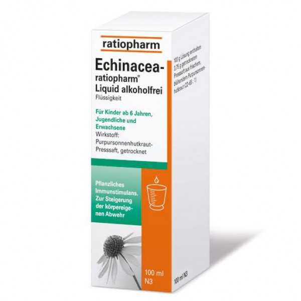 Жидкость для повышения иммунитета ECHINACEA-RATIOPHARM Liquid alkoholfrei 100 мл RatioPharm Жидкость для повышения иммунитета ECHINACEA-RATIOPHARM Liquid alkoholfrei 100 мл RatioPharm