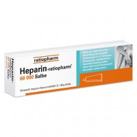 Мазь от ушибов и отеков HEPARIN-RATIOPHARM 60.000 Salbe 150 гр RatioPharm Мазь от ушибов и отеков HEPARIN-RATIOPHARM 60.000 Salbe 150 гр RatioPharm
