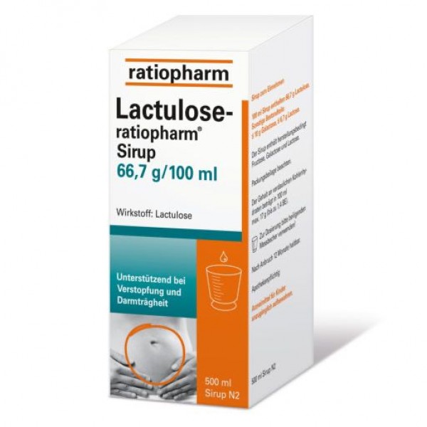 Средство от запоров LACTULOSE-ratiopharm Sirup 500 мл RatioPharm Средство от запоров LACTULOSE-ratiopharm Sirup 500 мл RatioPharm