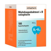 Капсулы с молочнокислыми бактериями и витамином B MAITOHAPPOBAKTEERI+B 100 шт RatioPharm