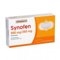 Таблетки от боли SYNOFEN 500 mg/200 mg Filmtabletten 10 шт RatioPharm Таблетки от боли SYNOFEN 500 mg/200 mg Filmtabletten 10 шт RatioPharm