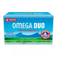 Рыбий жир в капсулах Duo Omega Vahva Omega-3 120 капсул Bioteekki Рыбий жир в капсулах Duo Omega Vahva Omega-3 120 капсул Bioteekki