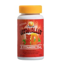 Витамин Д для подростков SANA-SOL VITANALLET D-VITAMIINI 10 MIKROG MANSIKKA VADELMA 60 таблеток Sana-Sol 