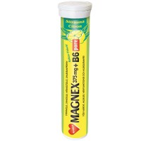 Шипучие таблетки с магнием и витамином B6 Magnex 375 mg + B6 pore 20 шт Vitabalans