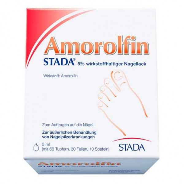 Лак для борьбы с грибком ногтей AMOROLFIN STADA 5% wirkstoffhaltiger Nagellack 5 мл Stada Лак для борьбы с грибком ногтей AMOROLFIN STADA 5% wirkstoffhaltiger Nagellack 5 мл Stada