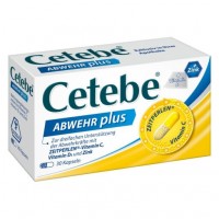 Пищевая добавка с витамином С цинком и витамином Д3 CETEBE ABWEHR plus Vitamin C+Vitamin D3+Zink Kaps. 30 шт Stada Пищевая добавка с витамином С цинком и витамином Д3 CETEBE ABWEHR plus Vitamin C+Vitamin D3+Zink Kaps. 30 шт Stada