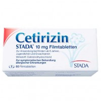 Таблетки от аллергии CETIRIZIN STADA 10 mg Filmtabletten 50 шт Stada